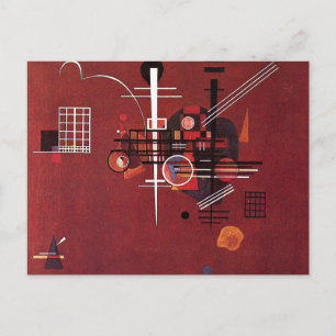 Cartão Postal Kandinsky - Vermelho Dull