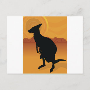 Cartão Postal Kangaroo Outback