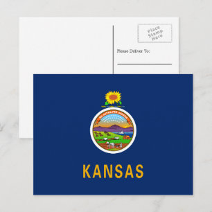 Cartão Postal Kansan Flag, Flag do Kansas