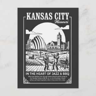 Cartão Postal Kansas City Missouri No Coração do Jazz e BBQ