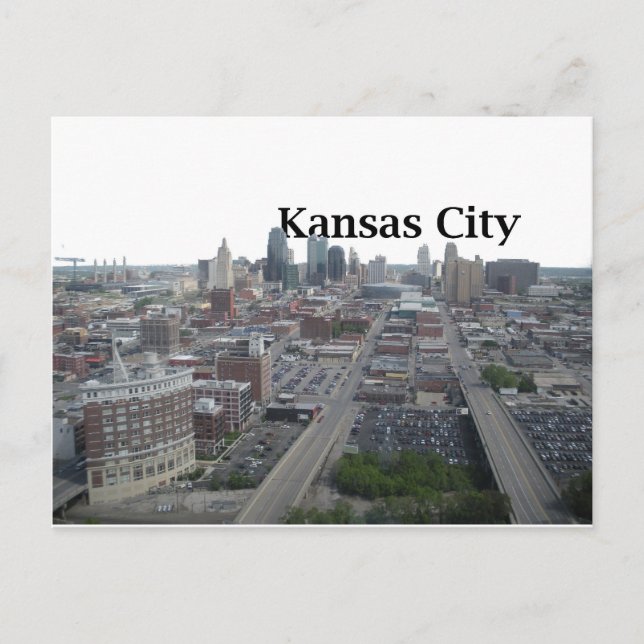 Cartão Postal Kansas City Skyline com Kansas City no céu (Frente)