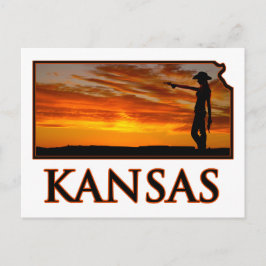 Cartão Postal Kansas Cowgirl