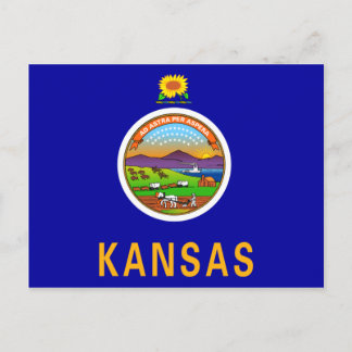 Cartão Postal Kansas Flag