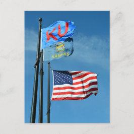 Cartão Postal Kansas Flags
