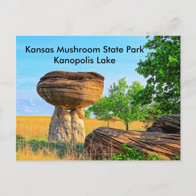 Cartão Postal Kansas Mushroom State Park Kanopolis POSTA CARD (Frente)