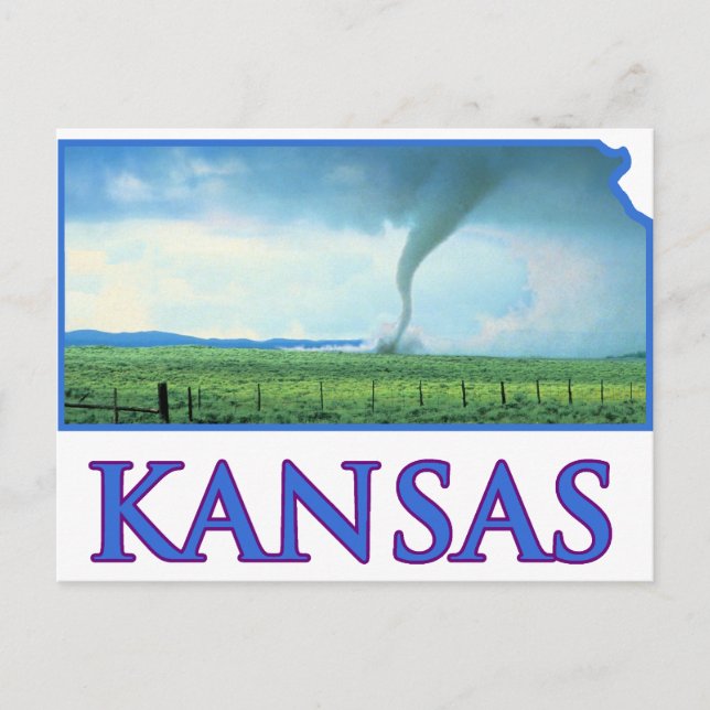 Cartão Postal Kansas Tornado (Frente)