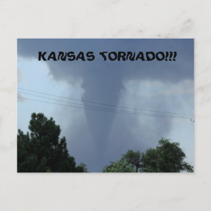 Cartão Postal Kansas Tornado Post Card