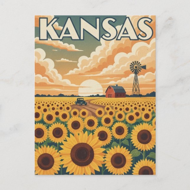 Cartão Postal Kansas Travel (Frente)