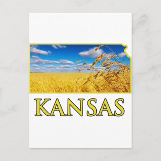 Cartão Postal Kansas Wheat Field