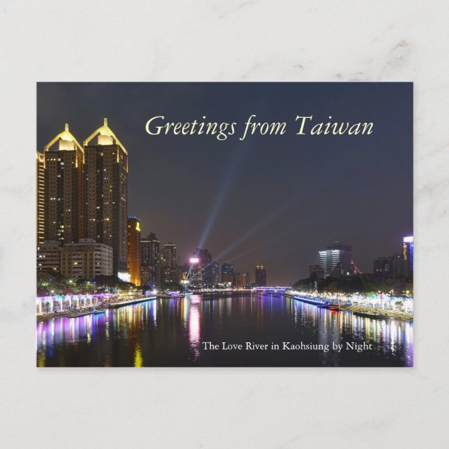 Cartão Postal Kaohsiung no Festival Lanterna (Frente)