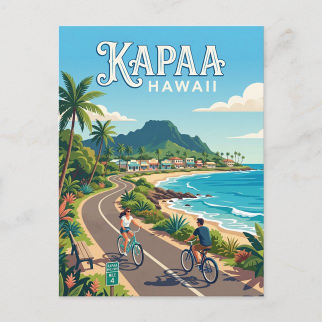 Cartão Postal Kapaa EUA (Frente)