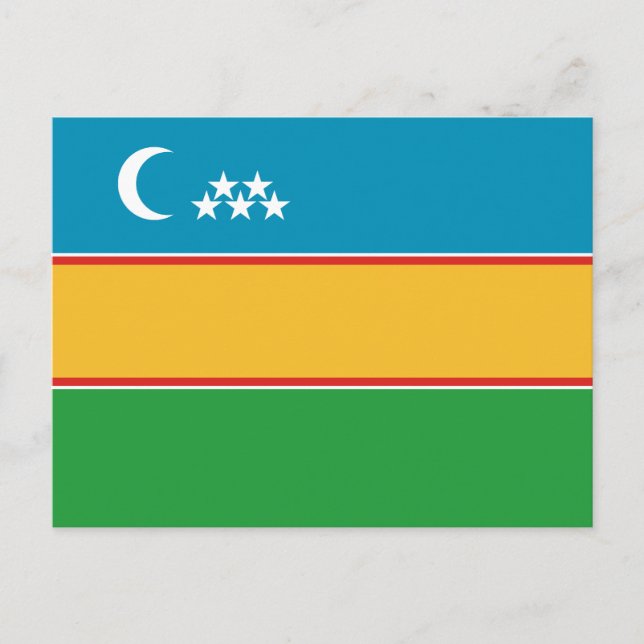 Cartão Postal Karakalpakstan Flag (Frente)