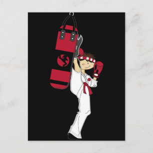Cartão postal Karate Boy