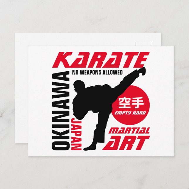 Cartão Postal Karate Man (Frente/Verso)