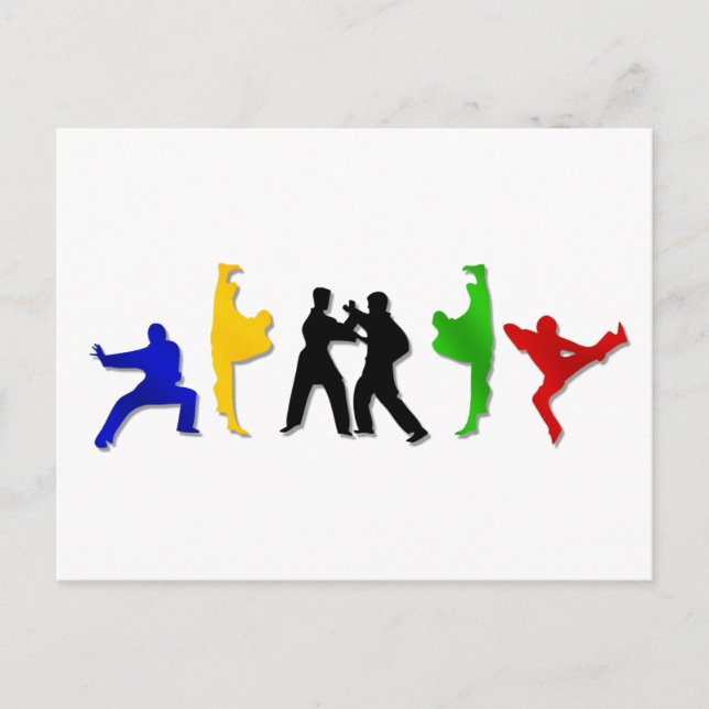 Cartão Postal Karate Taekwando MMA Martial Arts Mens Athlete (Frente)