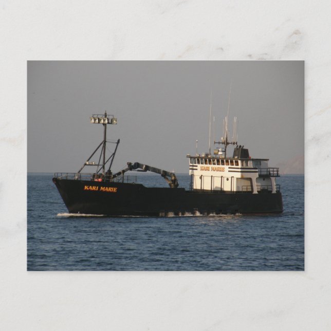 Cartão Postal Kari Marie, barco de pesca de caranguejo em Dutch  (Frente)