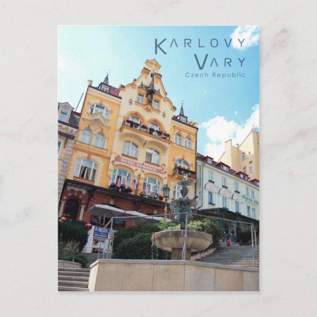 Cartão Postal Karlovy Vary, Foto Checa (Frente)