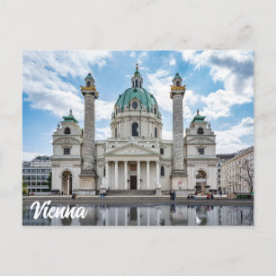 Cartão Postal Karlskirche em Viena, Áustria