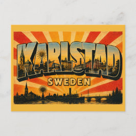 Cartão Postal Karlstad Suécia Arte & Natureza