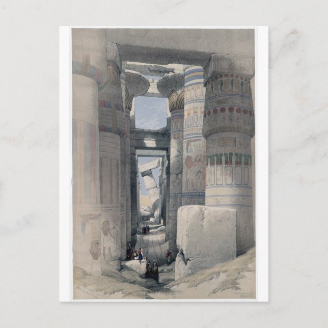 Cartão Postal Karnak - Dromos ou primeiro tribunal do templo (Frente)