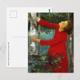 Cartão Postal Károly Ferenczy - Canto de Pássaro