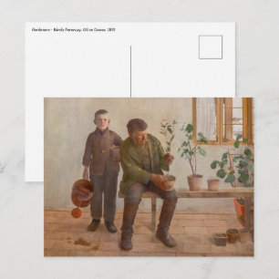 Cartão Postal Károly Ferenczy - Jardineiros