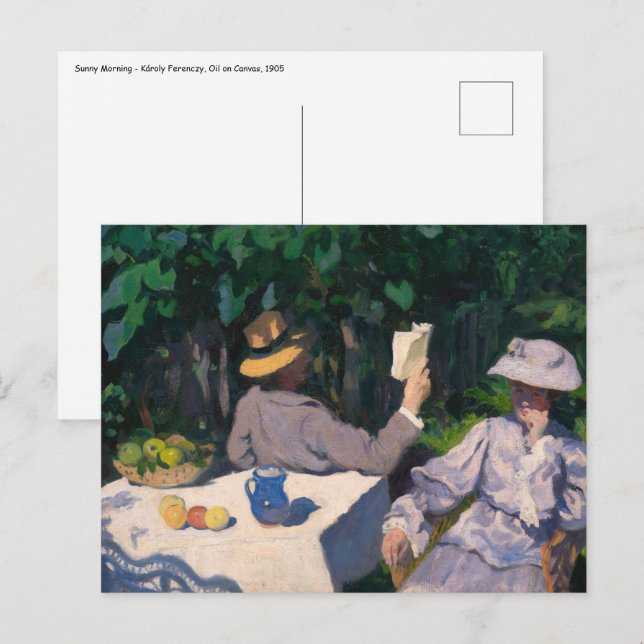 Cartão Postal Károly Ferenczy - Manhã Ensolarada (Frente/Verso)
