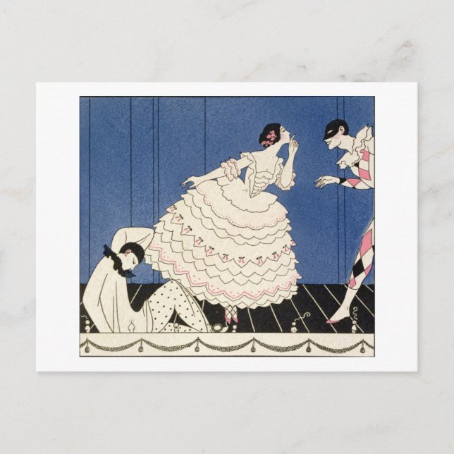 Cartão Postal Karsavina, 1914 (impressão de pochoir) (Frente)