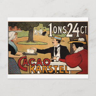 Cartão Postal Karstel Cocoa 1897 Apresentada Por Johann Georg va