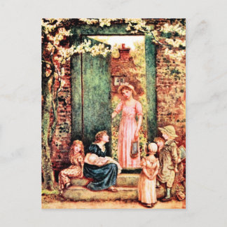 Cartão Postal Kate Greenaway: A Porta Aberta