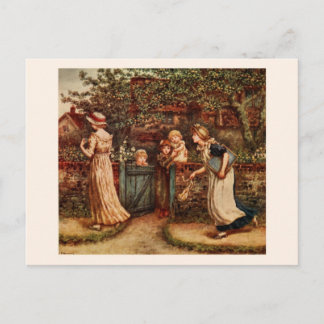 Cartão Postal Kate Greenaway: Lucky Locket perdeu o bolso