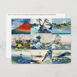 Cartão Postal Katsushika Hokusai - 36 visualizações da seleção d