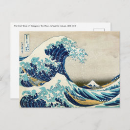Cartão Postal Katsushika Hokusai - A onda do Excelente de Kanaga