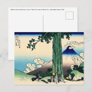 Cartão Postal Katsushika Hokusai - Passagem de Mishima na proví