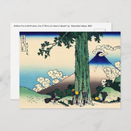 Cartão Postal Katsushika Hokusai - Passagem de Mishima na provín