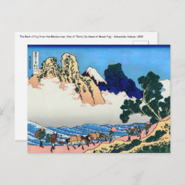 Cartão Postal Katsushika Hokusai - Trás de Fuji, Rio Minobu