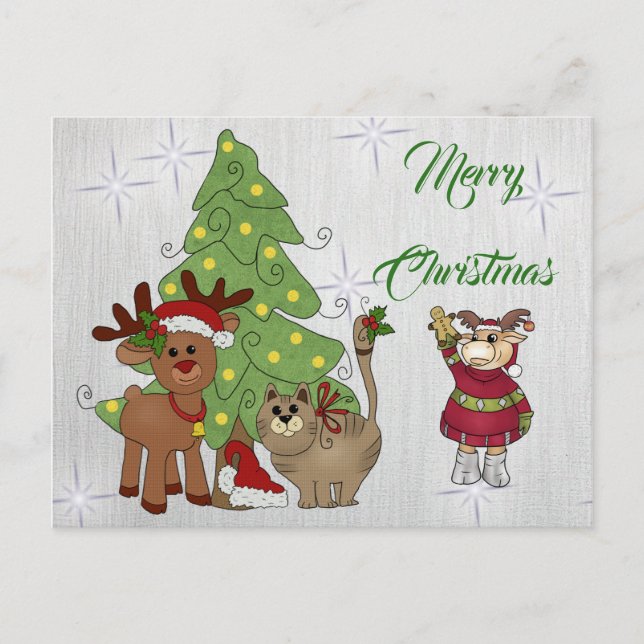 Cartão Postal Katzenweihnachten (Frente)