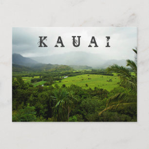 Cartão Postal Kauai, cena paisagística do Havaí