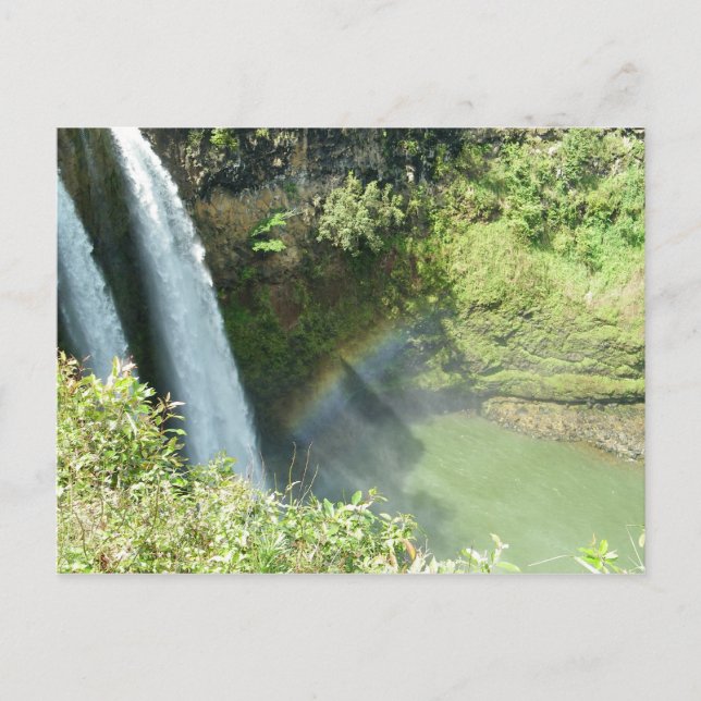 Cartão Postal Kauai Havaí WailuaFalls (Frente)