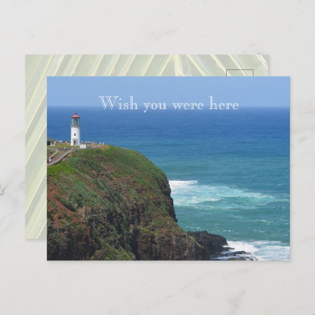 Cartão Postal Kauai Hawaii Kilauea Lighthouse (Frente/Verso)