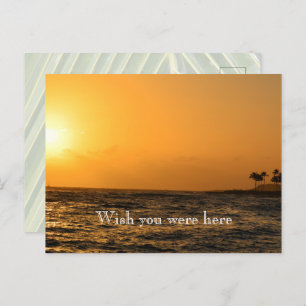 Cartão Postal Kauai Hawaii Koloa Ocean Sunset