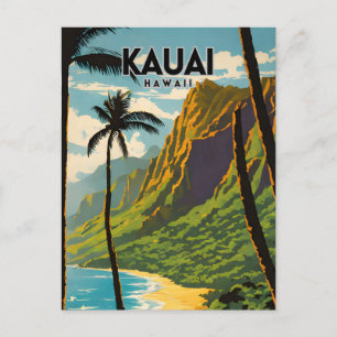 Cartão Postal Kauai Hawaii Nostalgic Retro Viagem