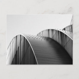 Cartão Postal Kauffman Center Black and White Curves Kansas City