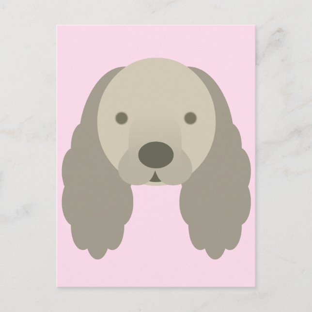 CARTÃO POSTAL KAWAII COCKER SPANIEL DOGGIE MUITO DOCE DOG (Frente)