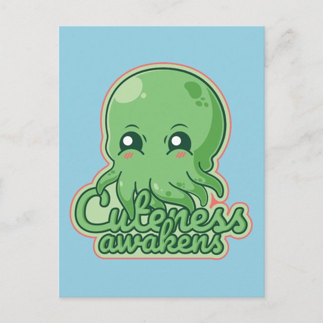 Cartão Postal Kawaii Cthulhu (Frente)