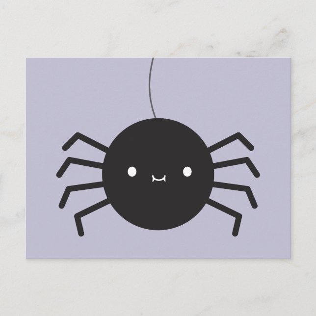 Cartão Postal Kawaii Halloween Spider (Frente)