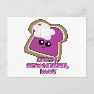 Cartão Postal Kawaii Jelly e Cream Cheese Toast