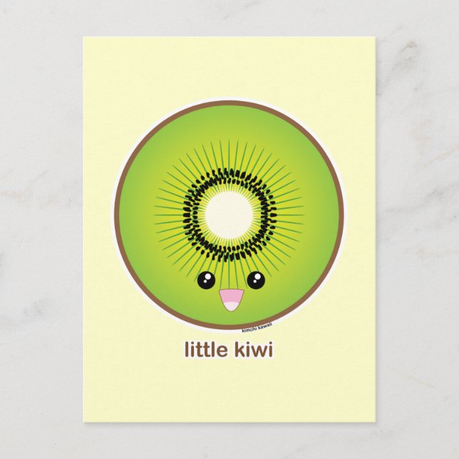 Cartão Postal Kawaii Kiwi (Frente)
