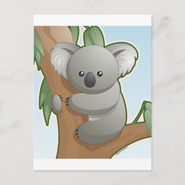Cartão Postal Kawaii Koala (Frente)