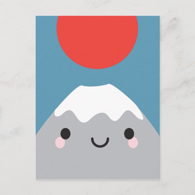 Cartão Postal Kawaii Mt Fuji San (Frente)